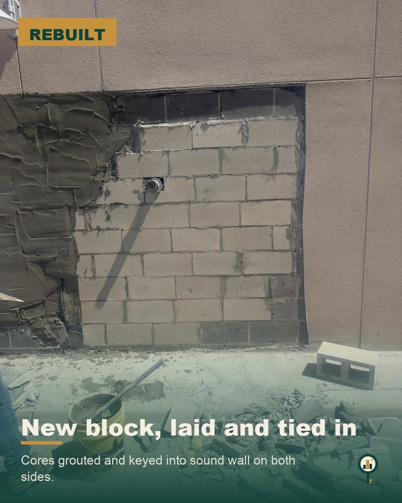Vehicle impact repair on an occupied restaurant — slide 9